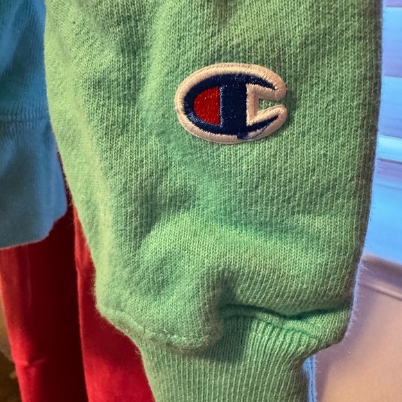 Champion Reverse-weave Teal Hoodie - Picture 3 of 4